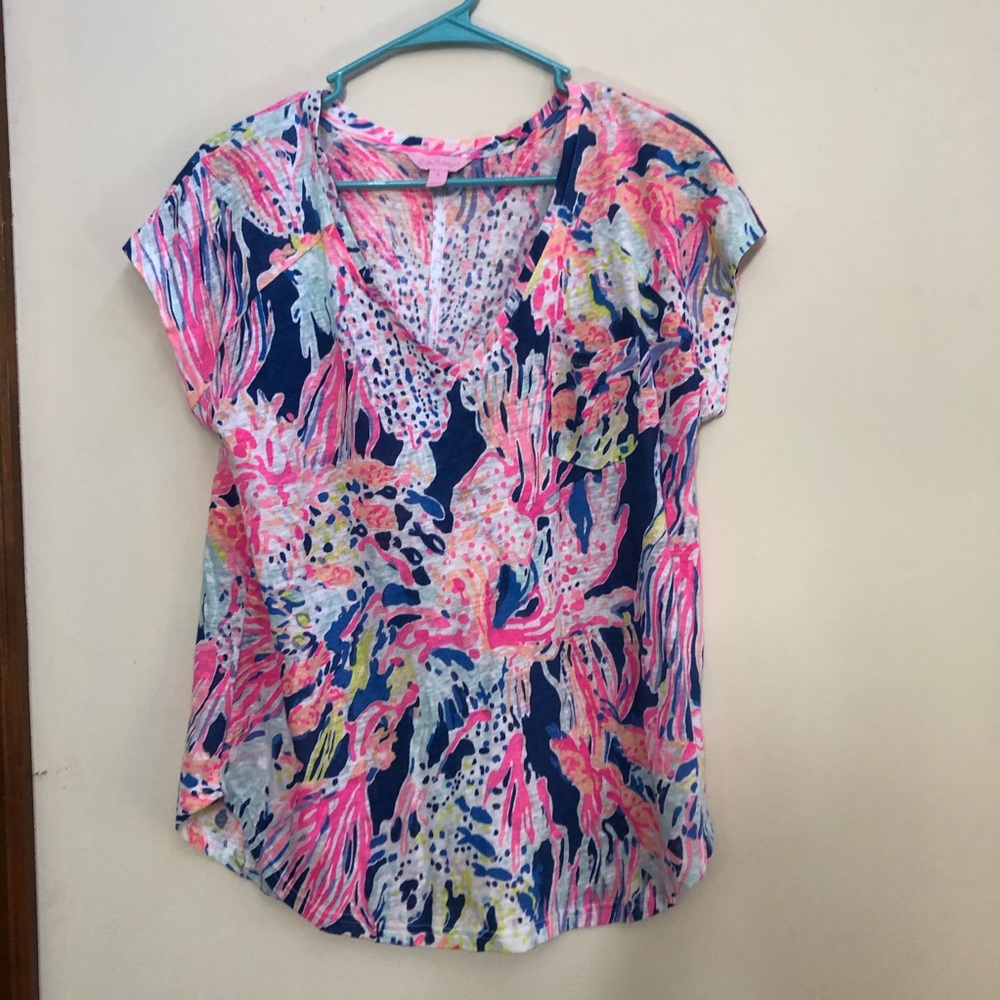 Lilly pulitzer nautical print T-shirt top